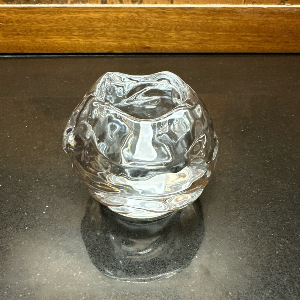 Crate And Barrel Chilly Snowball Votive Large Tea Light Candle Holder NEW